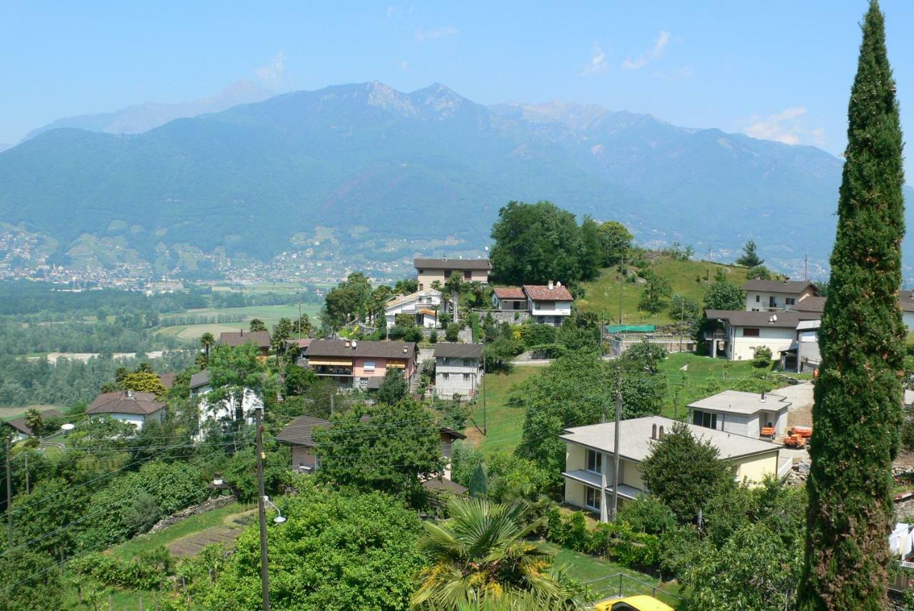 Casa Petra 1 1/2 Zi, Orgnana 83 Apartment Gambarogno Bagian luar foto